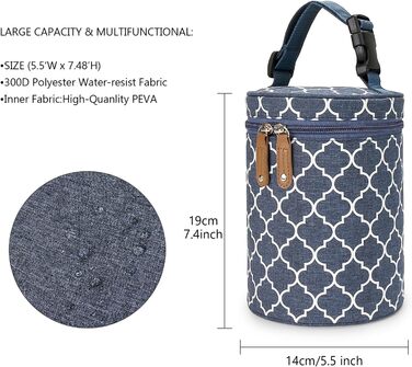 Сумка для корму для собак, сухий корм, вихідний контейнер, сумка для подорожей з собакою, для відпочинку, кемпінгу, подорожей та повсякденного використання, блакитна