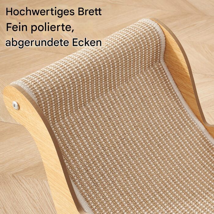 Крісло-лежанка для котів з сизалю, лежанка-крісло для дряпання котів, гамак для котів, кошик для котів, ліжко для котів, цуценят та дрібних тварин, 53x31x32 см