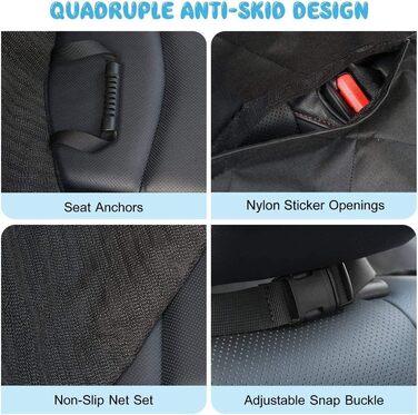 Чохол на сидіння для собак, 100% водовідштовхуючий, стійкий до подряпин, з сітчастим вікном, для заднього сидіння, миючий, довговічний, для автомобілів, вантажівок, позашляховиків, сірий-чорний