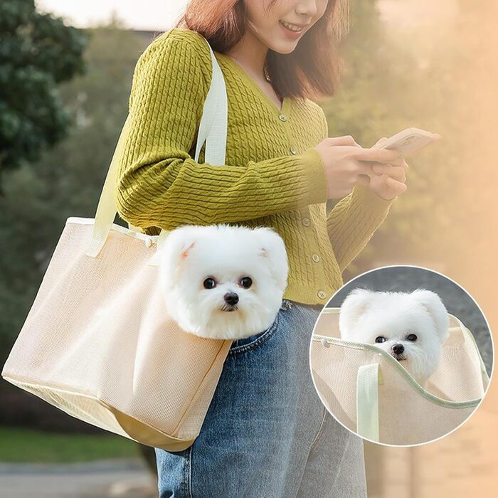 Сумка-переноска для кота та маленької собаки, легка, дихаюча, анти-ескепер, розмір L