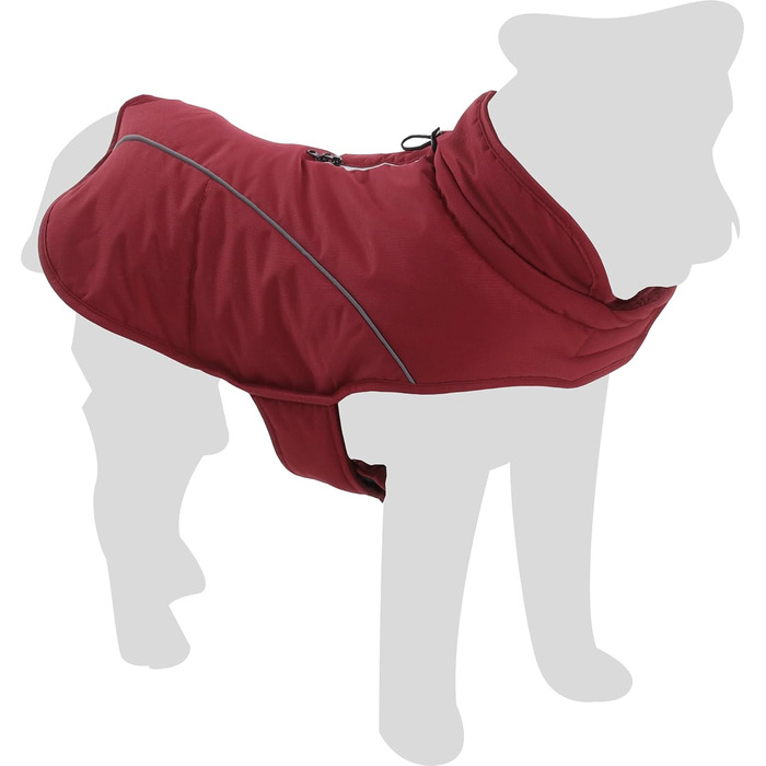 Зимова куртка для собак Ragna Rot, 35 см - теплий фліс, світловідбиваючі смуги, водонепроникна, для Чихуахуа, Йоркширського тер'єра, Пуделя