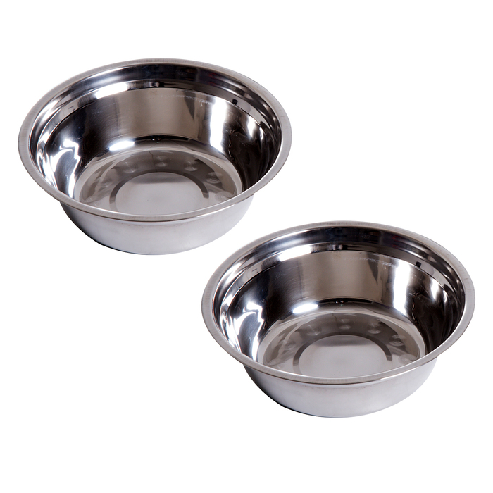 PawHut Dog Bowl Набір з 2 мисок для їжі з нержавіючої сталі, піднята миска для кішки, МДФ, проста в обслуговуванні, кава, 44x24x15см| Аосом
