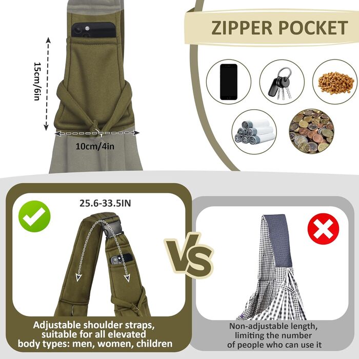 Тканина-слінг для собак, переноска для маленьких собак до 7 кг, слінг для цуценят та котів для прогулянок та активностей на вулиці