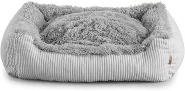 Gutekissen® Шерстяне ліжко для собак, маленьких порід - М'яке, зручне, миється - Вибір кольору та розміру (XXXL - 130x110, Сірий) 3XL Сірий