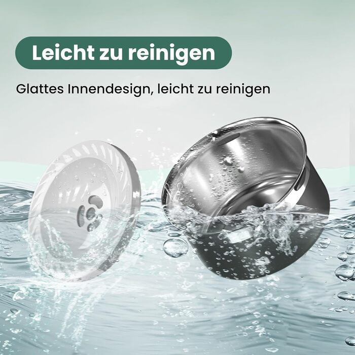 Миска для собак Garder Pet без облизування, нержавіюча сталь, противитікання, великі собаки, для дому та вулиці, запобігає краплинню, білий (3,85 л, чорний)