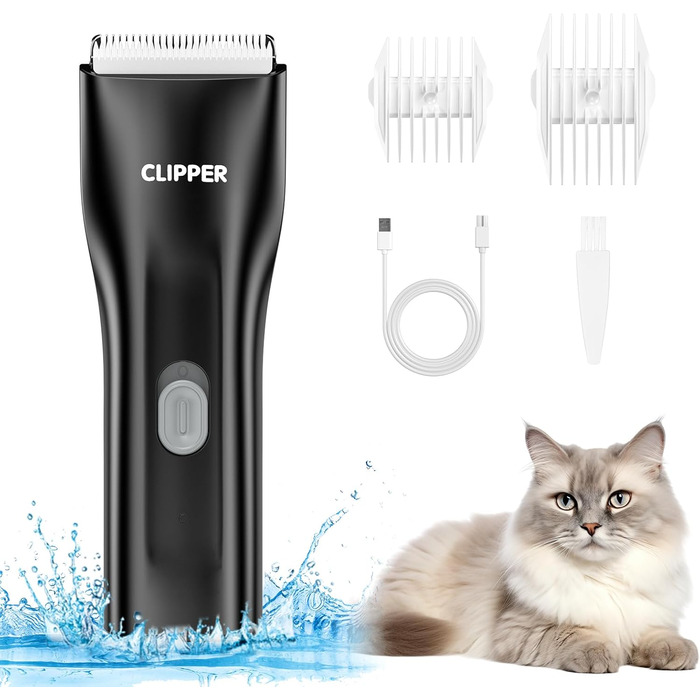 Набір для грумінгу собак LOFICOPER: безшумний триммер для догляду за шерстю, включає гребені та знімні насадки, IPX7, акумуляторний