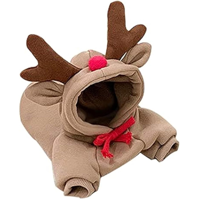 Теплий зимовий одяг для собак, милий халат для собак, худі з капюшоном, фліс, костюм для обіймів, куртка для Французького бульдога, Чихуахуа, одяг для собак, розмір (кава, M)