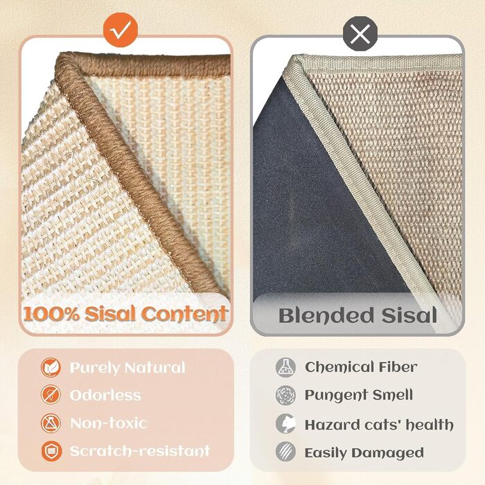 Кігтеточка-ліжко для котів з сизалю, масивне дерев'яне ліжко-гамак, кігтеточки, стійка для дряпання, великі коти, меблі для котів