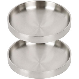 Миски для котів Lollanda Katzennapf Flach: 2 шт., нержавіюча сталь, 304, стійкі до перекидання, легко миються