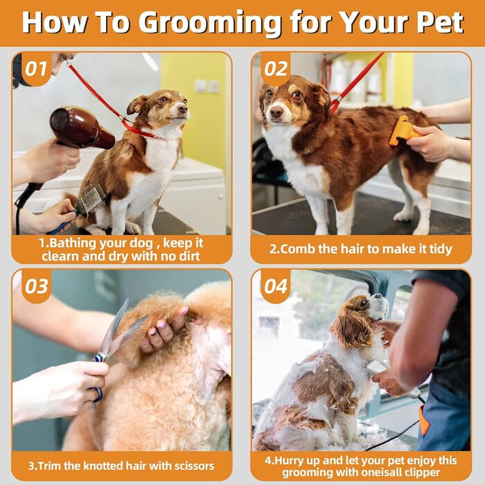 Професійна машинка для стрижки собак та котів 4-в-1 з LED-дисплеєм, акумуляторна, для грумінгу лап, очей, вух, обличчя та тіла