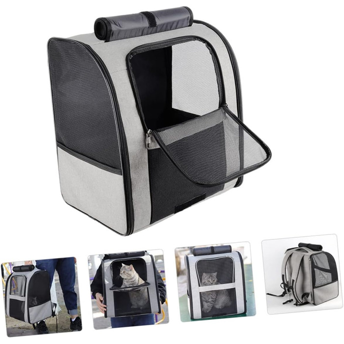 Транспортна сумка для котів та маленьких собак Angoily, велика місткість, дихаюча, з міцного матеріалу