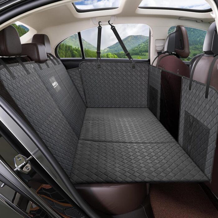 Накидка для собак у машину EULANT, захист заднього сидіння, водовідштовхувальна, антиковзаюча, міцна, чорна