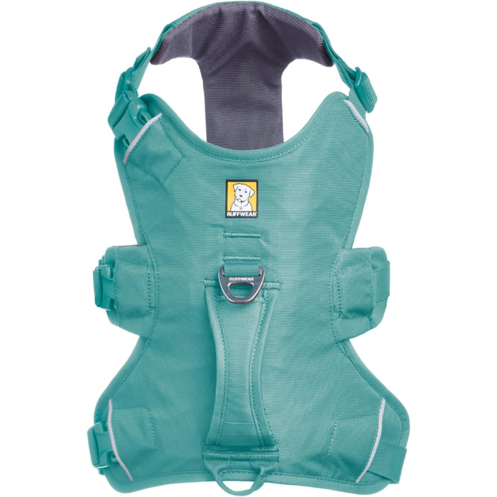 Шлейка для собак Ruffwear Web Master, Y-подібний передній отвір, з ручкою, регульована, легка, для прогулянок та походів, надійна, не тягне, колір River Rock Green, розмір Small