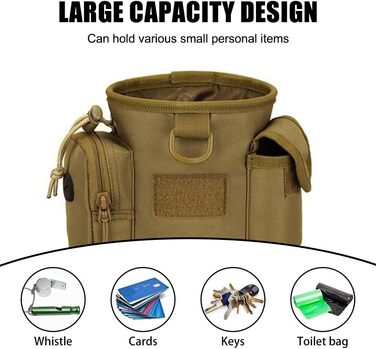 Сумка для тренування собак DONGKER, водонепроникна, з 2 кишенями, бежева