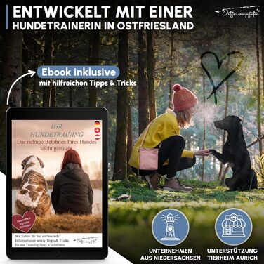 Футляр для ласощів для собак Ostfriesenpfoten® 'Frieda' з високоякісної штучної шкіри, пудрово-рожевий, розмір L, з магнітною застібкою EasyOpen, сумка для ласощів для собак, рожевий, L