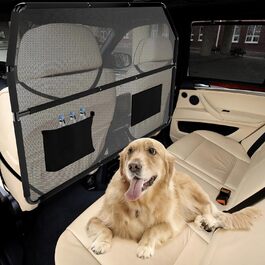 Сітка-перегородка для собак в авто, 127 см, для заднього сидіння та багажника, металевий каркас, сітка, універсальна, для позашляховиків та вантажівок