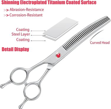Ножиці для грумінгу собак, ножиці для стрижки шерсті, ергономічні, регульовані, для собак та котів