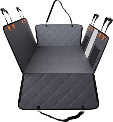 Захисна ковдра для собак VEVOR на заднє сидіння авто, 137x61 см, до 180 кг, з жорсткою основою, сітчастим вікном та кишенею для зберігання