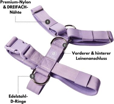 Нашийник для собак Spark Paws No-Pull – фіолетовий, L (36-68 кг) – для великих порід, Pitbull, Боксер