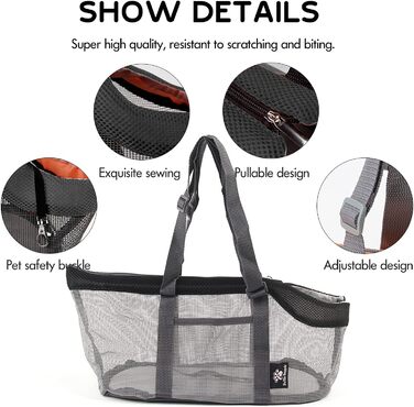 Транспортна сумка для собак та котів PETCUTE, чорна, до 4 кг