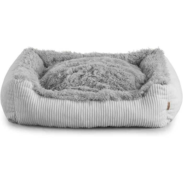 Gutekissen® Шерстяне ліжко для собак, маленьких порід - М'яке, зручне, миється - Вибір кольору та розміру (XXXL - 130x110, Сірий) 3XL Сірий