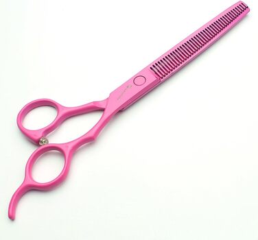 Професійні ножиці для грумінгу собак 7/7.5 дюймів (2 шт.) з розріджувачем, Японія, 440C сталь, рожеві