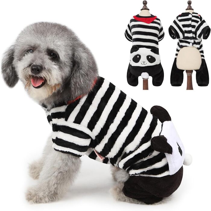 PETCUTE Зимовий теплий одяг для собак, куртка з мультмалюнком, одяг для маленьких, середніх та великих собак, пуловер для собак з кнопками, підходить для Лабрадора, Чихуахуа, Французького бульдога, XL, смугастий