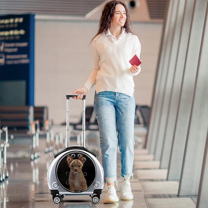 Рюкзак для тварин PETCUTE: зручний переносник для собак та котів до 7.5 кг, з підкладкою та вентиляцією, ідеальний для подорожей та прогулянок (срібний)