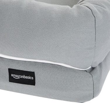 Лежак для собак Amazon Basics, малий, 64x51x17 см, сірий