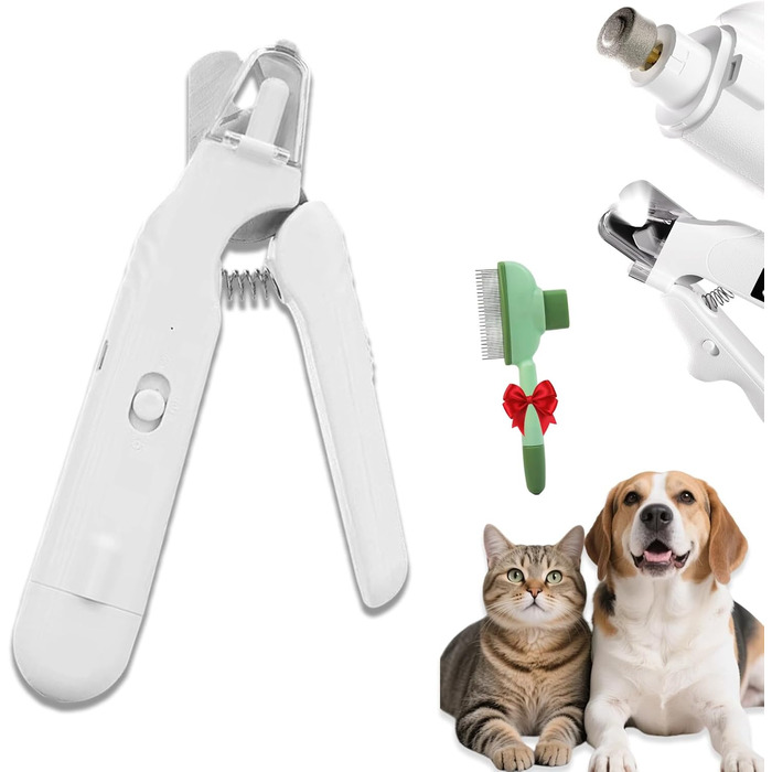 Крижкова ножиця Le-Licht Pro 2-в-1 для безпечної догляду за кігтями котів та собак, з підсвічуванням