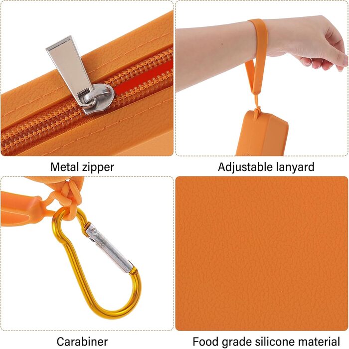 Силіконові пакети для ласощів, 2 шт., жовтий та помаранчевий