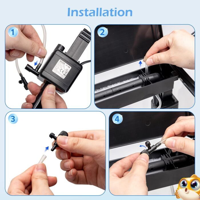 Акваріум Nobleza Mini Комплект, 54л з LED-підсвіткою та фільтром, білий