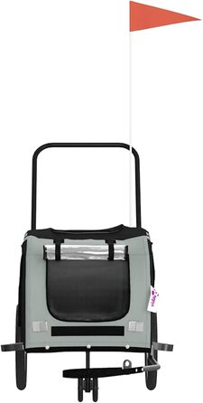 Фарм-причіп для собак Gecheer: міцний каркас з заліза, Oxford-тканина, дах з ПВХ для безпечних та комфортних поїздок