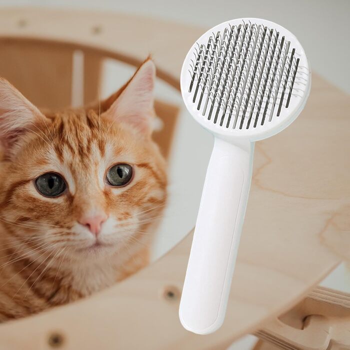 Щітка для котів Baoblaze 3X, гребінець для догляду за собаками, видалення відмерлої шерсті, щітка для собак, самоочисна висмикувана щітка для тварин