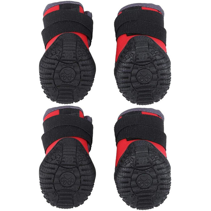 Взуття для собак: захист лап, водонепроникні антиковзні чоботи, спортивне взуття для середніх та великих собак, червоні