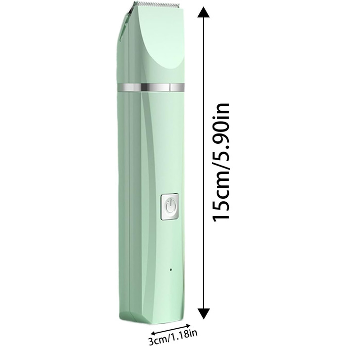 Професійна машинка для стрижки собак, бездротова, акумуляторна, для малих порід, тиха, для котів, вух, обличчя та задньої частини тіла, білий (зелений)