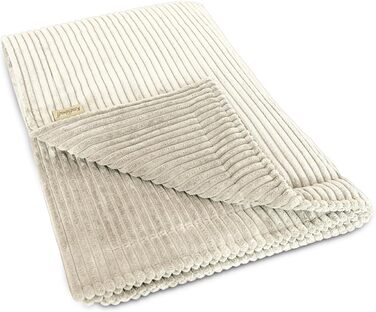 Лежанка для собак Knuffelwuff Timor 80x60 см - м'яка та зручна, з cord тканини, для великих, середніх та маленьких собак, бежева