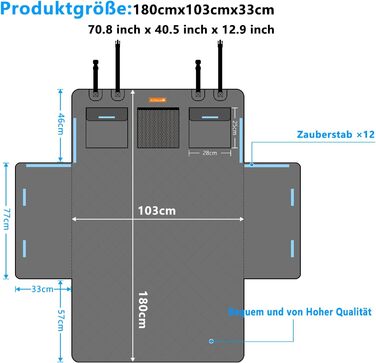 Захист для багажника автомобіля Alfheim для собак - водовідштовхуючий, стійкий до розривів, з боковим захистом. Підходить для авто, вантажівок, SUV (сріблястий)