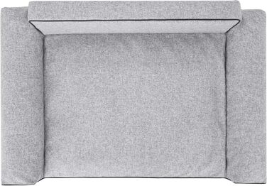 Ліжко для собак, корзина для котів, XXL (116x78 см), чорний та сірий, знімний чохол, миється