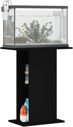 Тумба для акваріума ZEYUAN чорна 60,5x36x72,5 см з ДСП, шафа для акваріума, стіл під акваріум