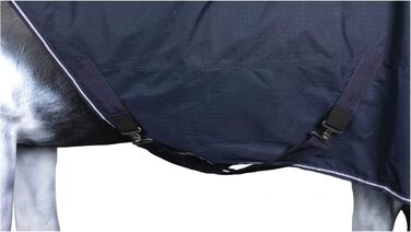 Деки для коней Marengos Comfort: водонепроникна, дихаюча, з флісовою підкладкою та еластичними перехресними ременями, 145 см, колір морський