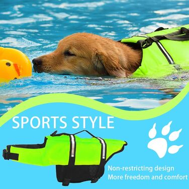 Жилет рятувальний для собак FainFun, розмір L, зелений: комфорт та безпека у воді