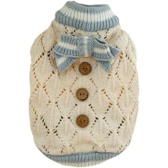 Теплий в'язаний светр для собак та котів: куртка, плащ, костюм для Sphynx, коричневий, розмір M