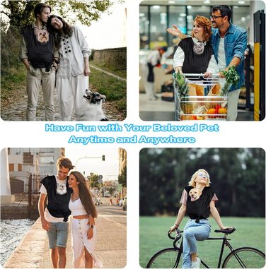 Сумка-переноска для собак, рюкзак для собак, чорний, 0-6,8 кг