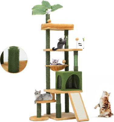 Котячий комплекс YITAHOME з когтеточкою, будиночком та іграшками, 82x74x185 см