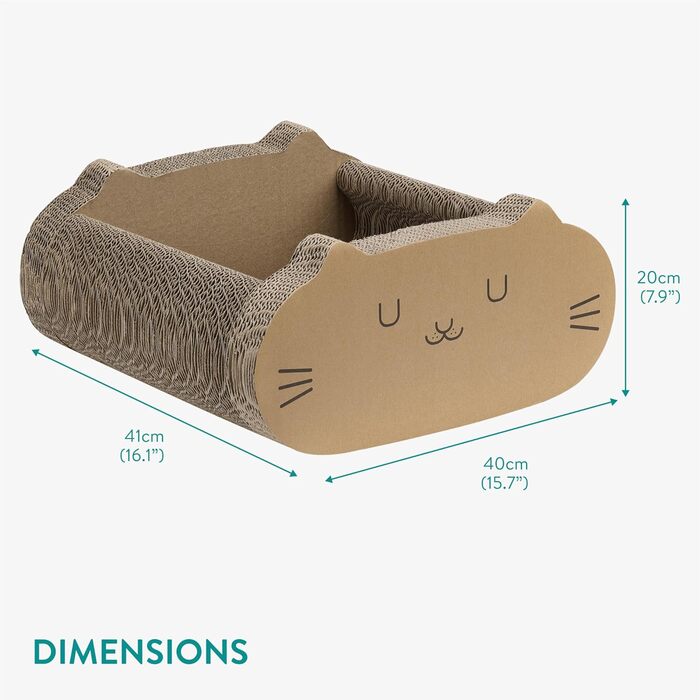 Навіс для котів Navaris - 2-в-1: когтеточка та лежанка - когтеточки для котів, лежанка для котів, товстий картон, захист меблів