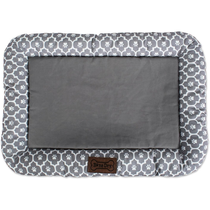 Килимок для домашніх тварин Bone Dry, прямокутний, середній, 20×28 см, сірий з м'якою підкладкою, ґратчастий візерунок