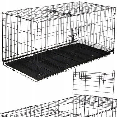 Металева клітка Springos для великих собак, 60 x 130 x 70 см