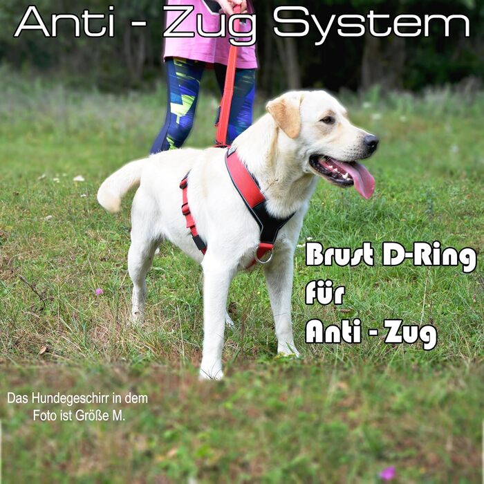 Нашийник для собак III Y - міцний, елегантний та комфортний. Унікальний дизайн для середніх та великих собак. Червоний (L)