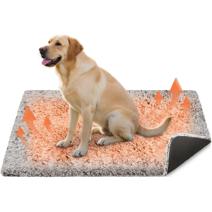 Самогріюча котяча/собача ковдра 115x72 см - XL, велика, флісова, без електроенергії, для дому та вулиці, знімна, миюча